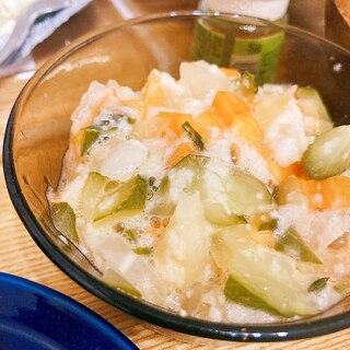 古漬け救済！！蕎麦トッピング★ぬか漬けとろろ